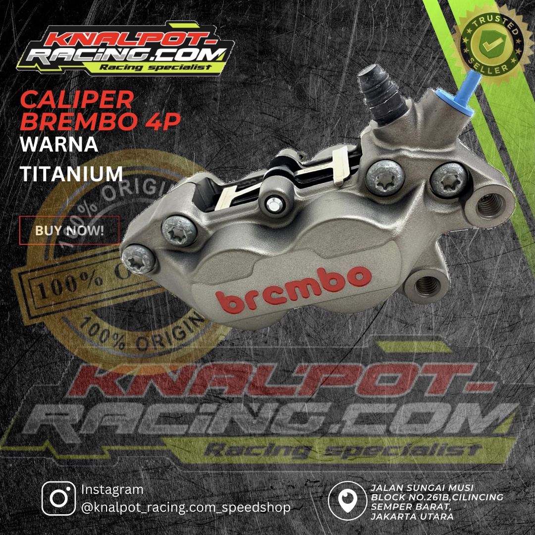 CALIPER KALIPER REM BREMBO 4P WARNA TITANIUM BREMBO